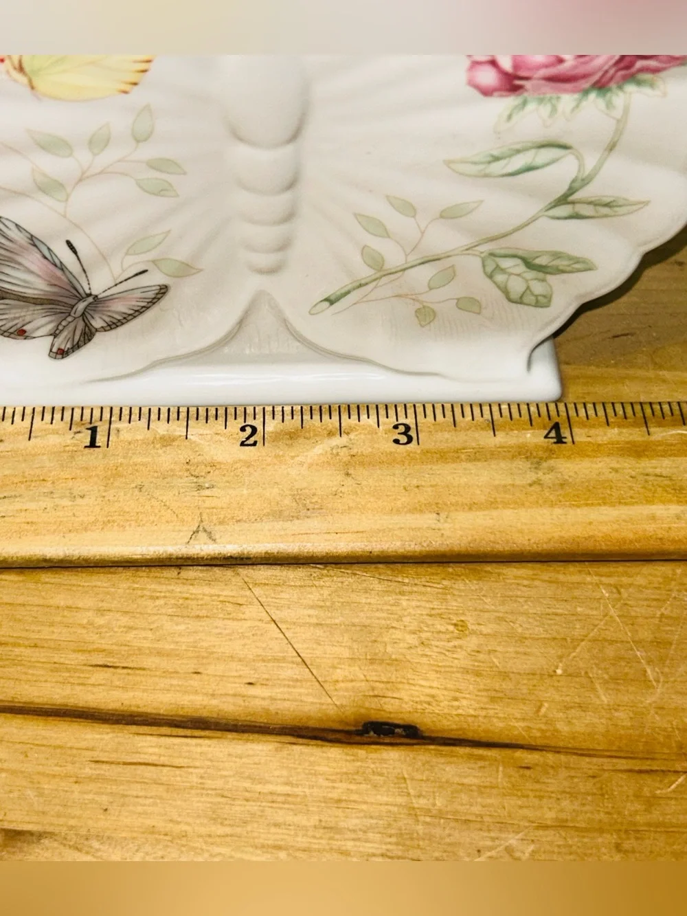 Lenox Butterfly Meadow Figural Napkin Holder Porcelain